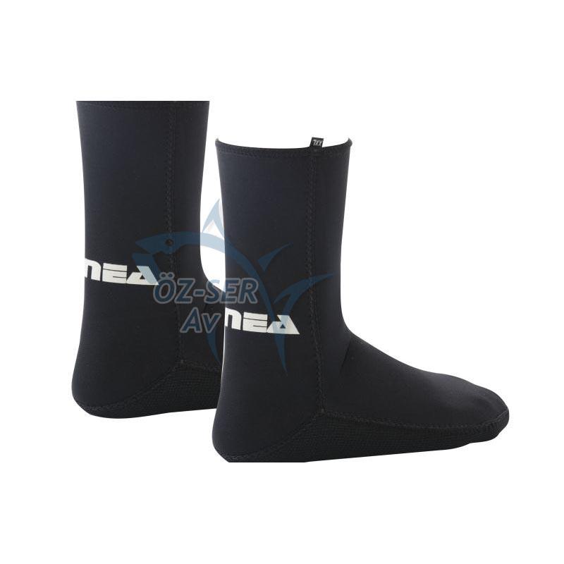 Apnea 3mm Çorap Supratex Tabanlı Siyah,3mm Kalınlığında Apnea Kalitesinde Supratex Tabanlı Çorap