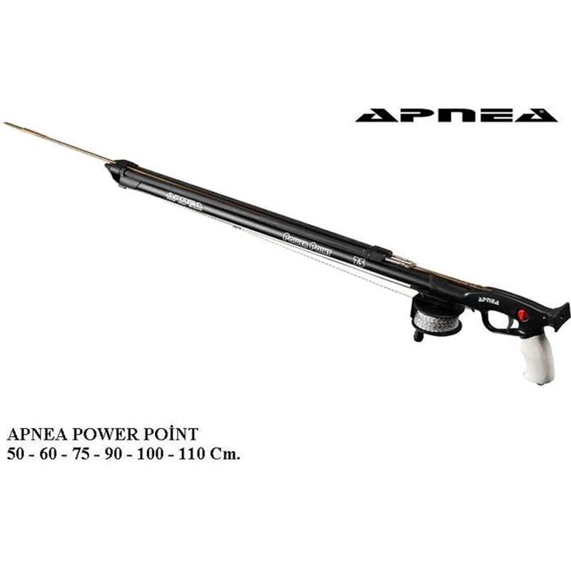 Apnea Power Point Open 100 Zıpkın, 28mm çapında et kalınlığında şiş kanallı alüminyum eloksel gövde, kaset sistemli paslanmaz çelik tetik, ve mekanizmaya sahip 