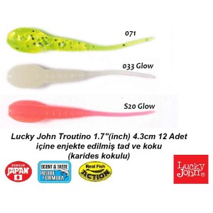 Lucky John Troutino 1.7 (inch) 4.3cm Lrf Silikon Yem