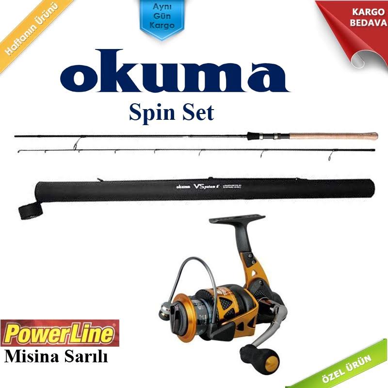 Okuma Spin Set 001, Okuma V System Spin Kamış ve Okuma Trio Spin Makineden oluşan spin set