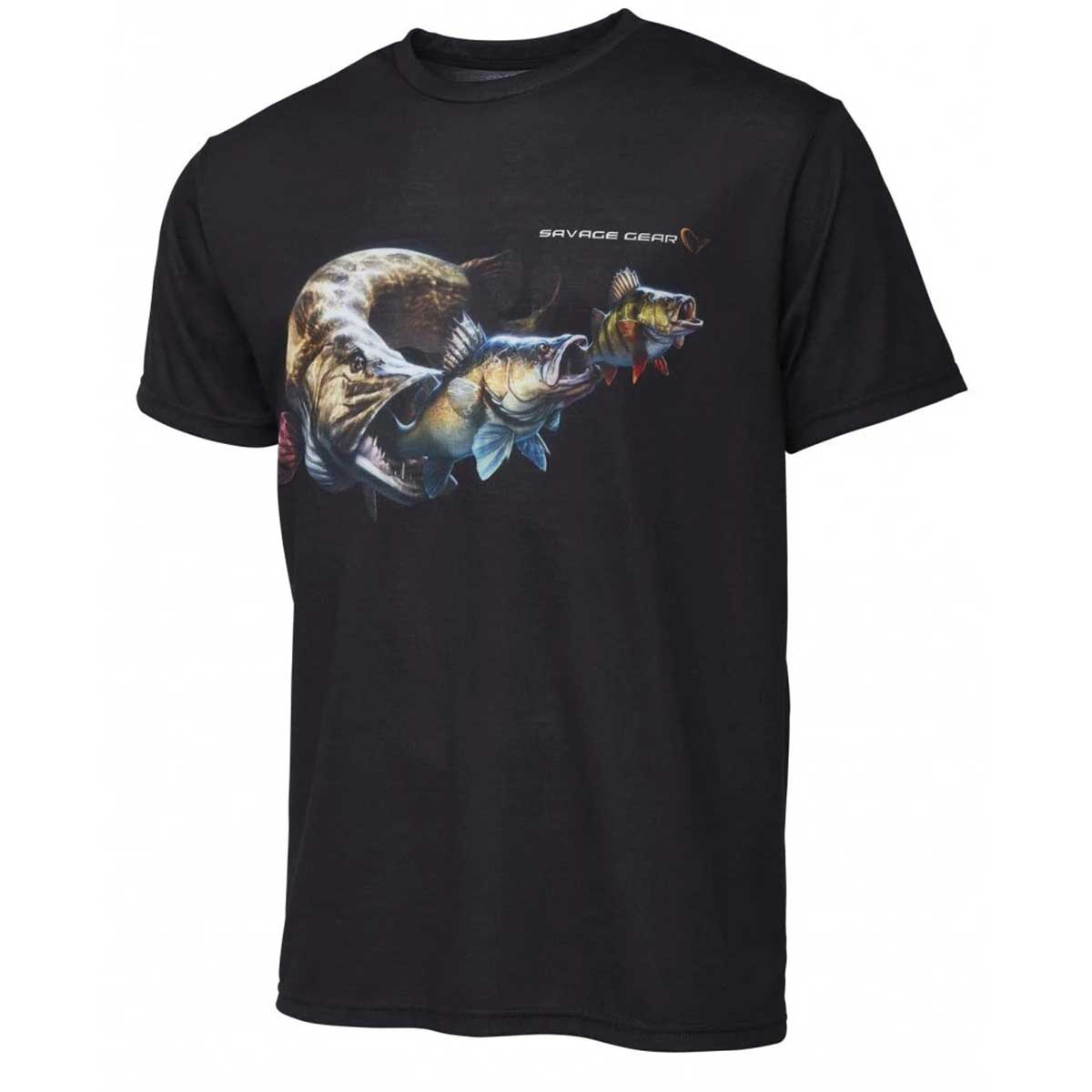 Savage Gear Cannibal T-Shirt Black Göğüste ikonik Cannibal baskısı
%100 p