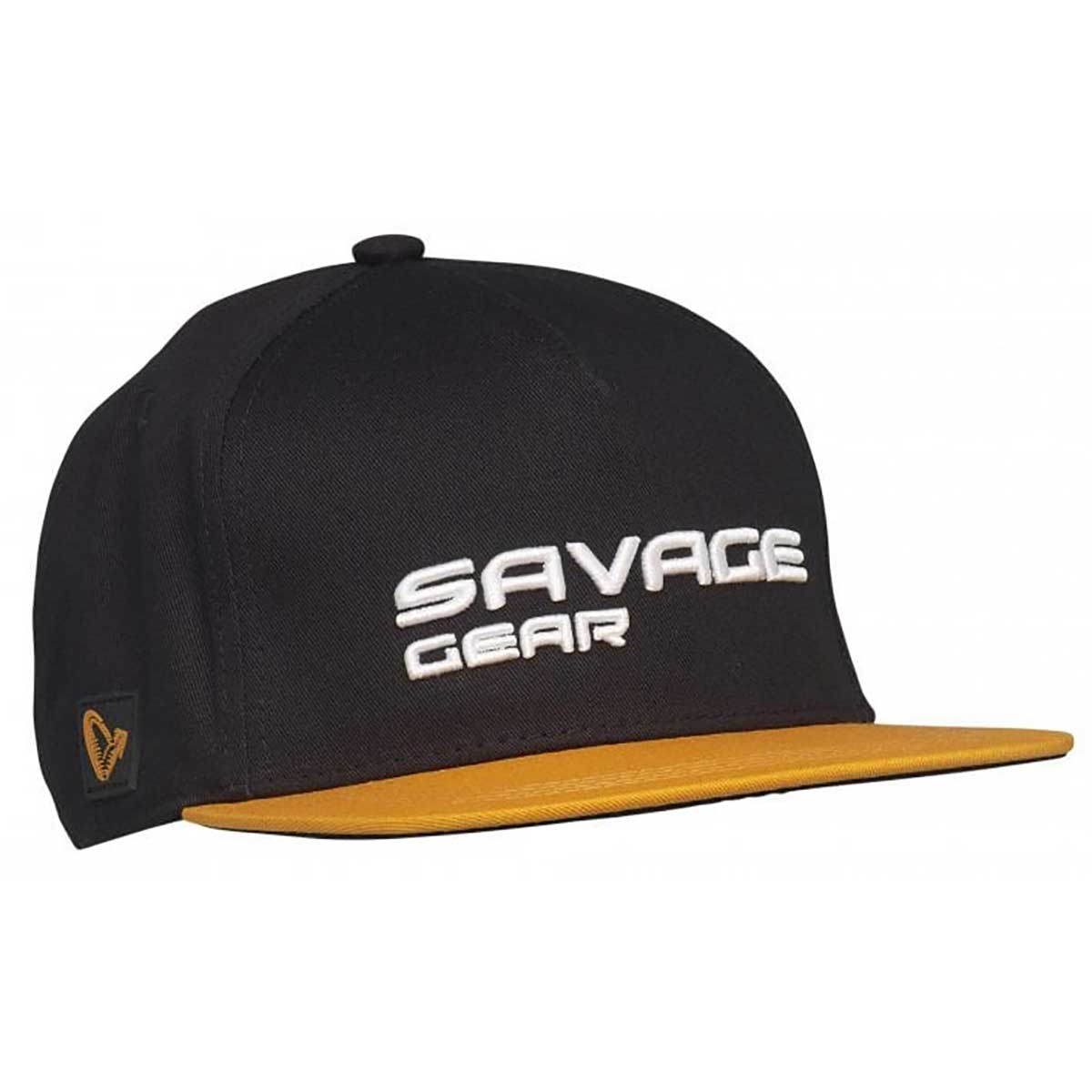 Savage Gear Flat Peak 3D Logo Cap One Size Black Savage Gear turuncu renk