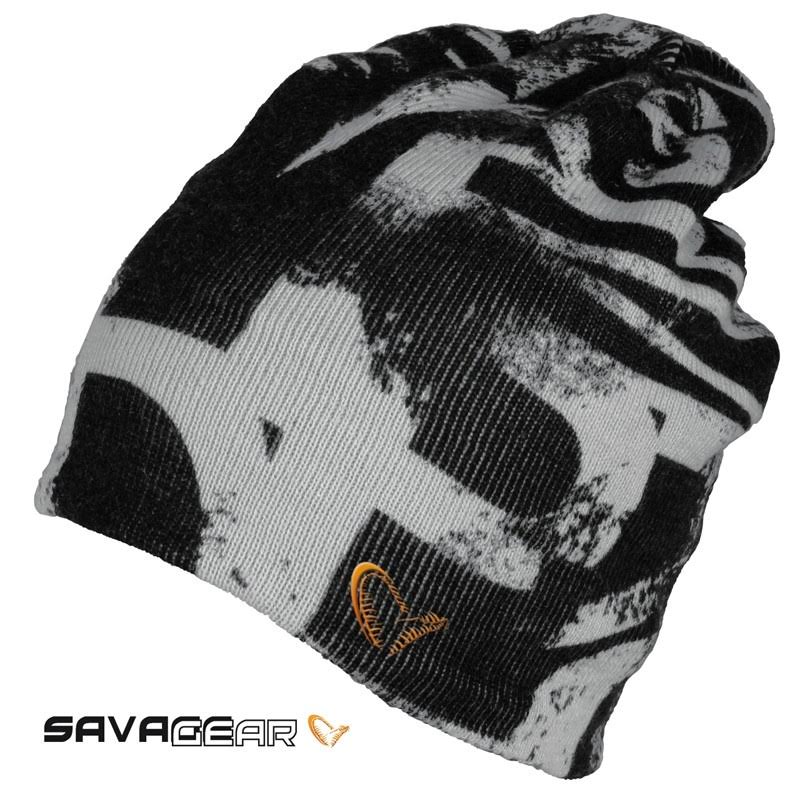Savage Gear Printed Bere Siyah/Gri, Şık Yüksek Kalite
