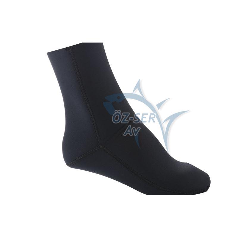 Apnea 3mm Çorap İçi Dışı Jarse Siyah,3mm Kalınlığında İçi Dışı Jarse Siyah Renk Apnea Kalitesinde Çorap