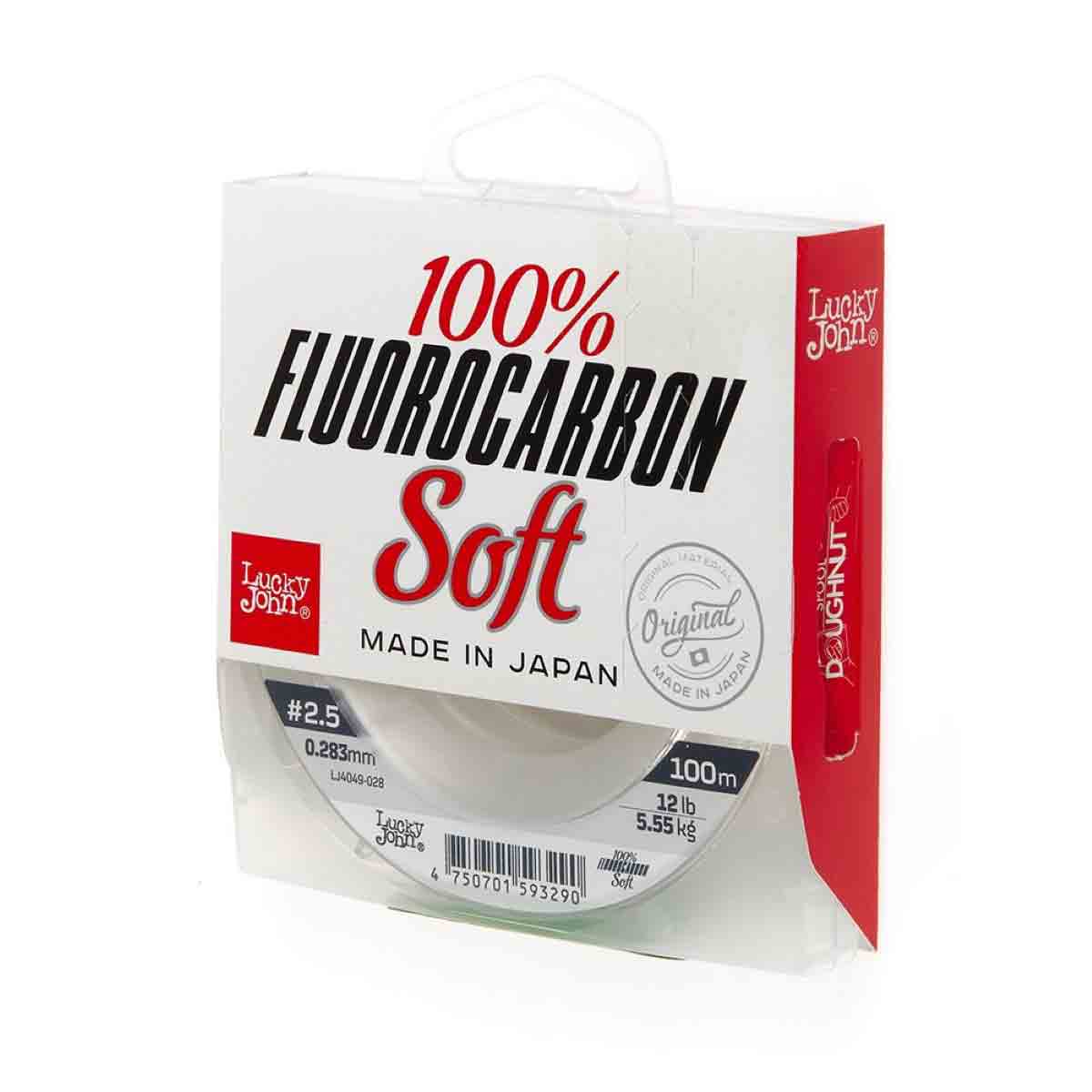 Lucky John Fluorocarbon Soft 100 Metre Şeffaf Renk Misina,japonya üretimli lucky john kalitesinde Flourocarbon misina serisi