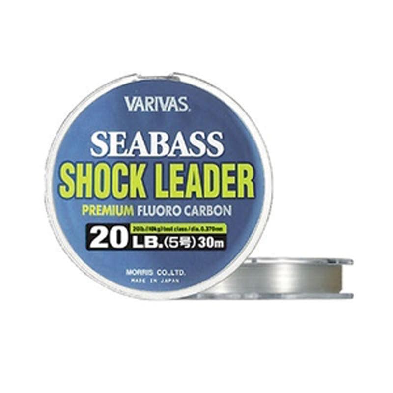 Varivas Sea Bass Shock Leader Fluoro 30mt Makara Misina, Sürtünmeye Karşı Dayanıklı, Fluorocarbon Güçlü Öncü Japon Misina