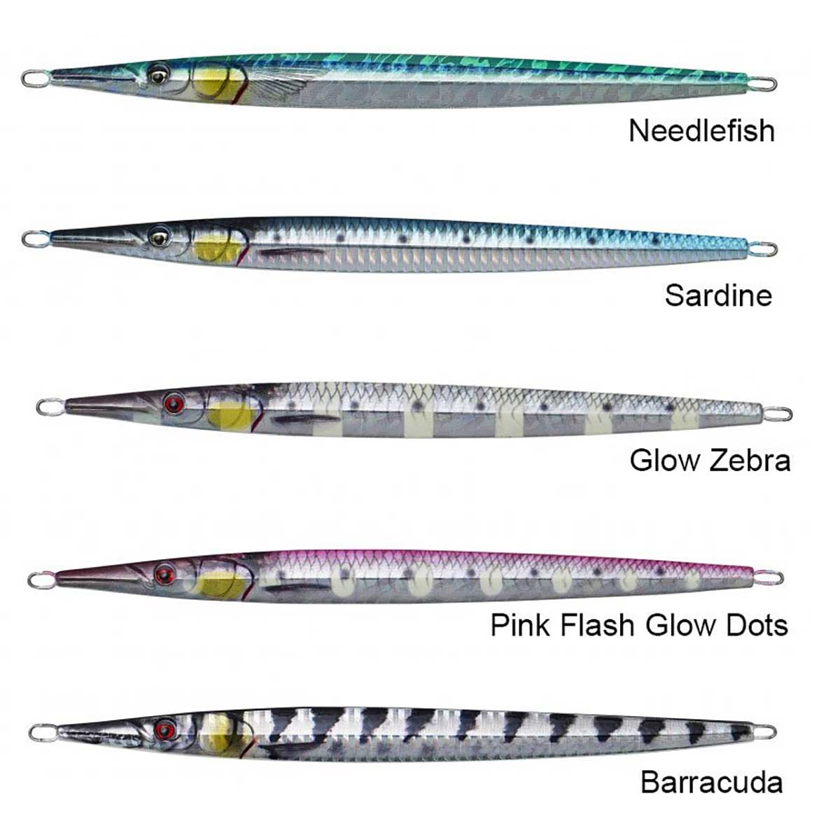 Needle Jig, zargana balığının mükemmel metal bir taklididir! Uzun ince gövde inanılmaz bir uzaklığa atış yapar