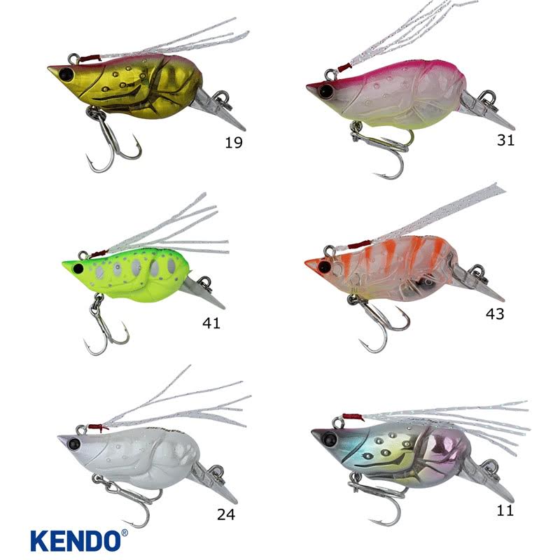 Kendo Shrimp-S Minnow 36 mm Suni Yem, Gerçek karides taklidi avcı suni yem serisi