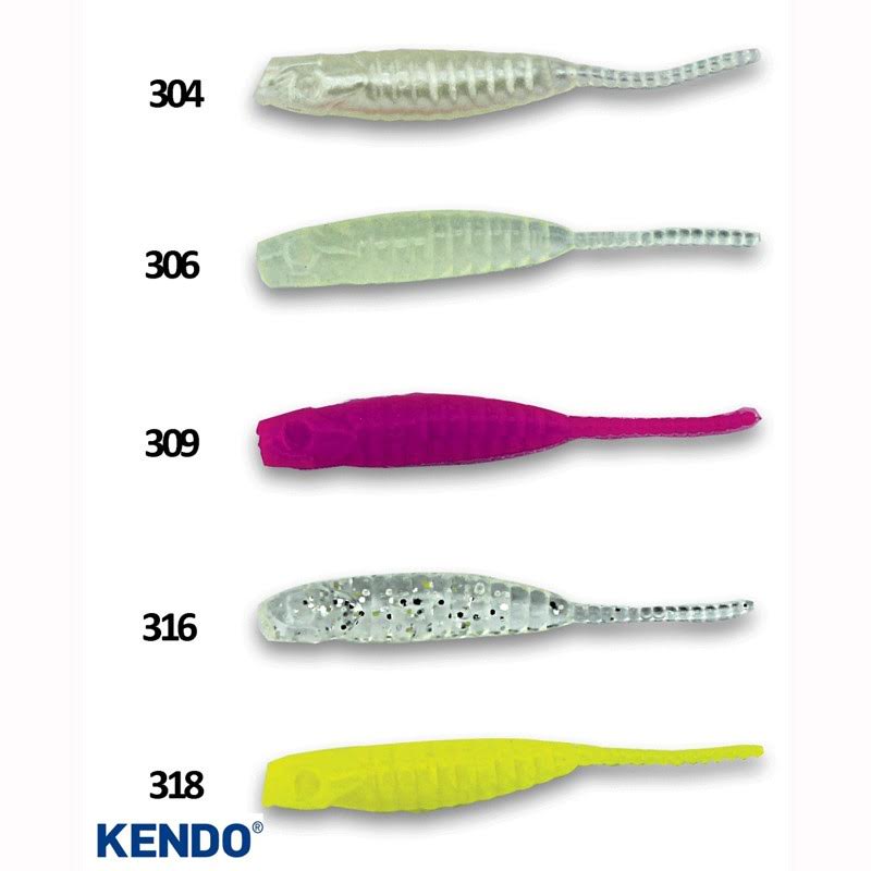 Kendo Mebaru Worm Oboro Long 40 mm uzunluğunda silikon yem LRF avları iç