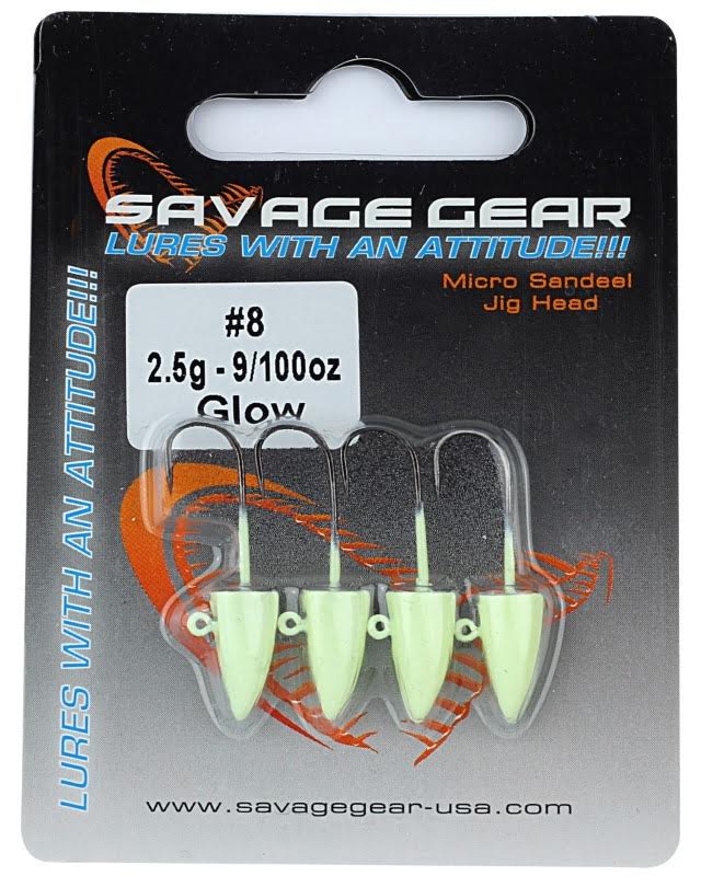 Savage Gear LRF Micro Sandeel Jig Head Glow