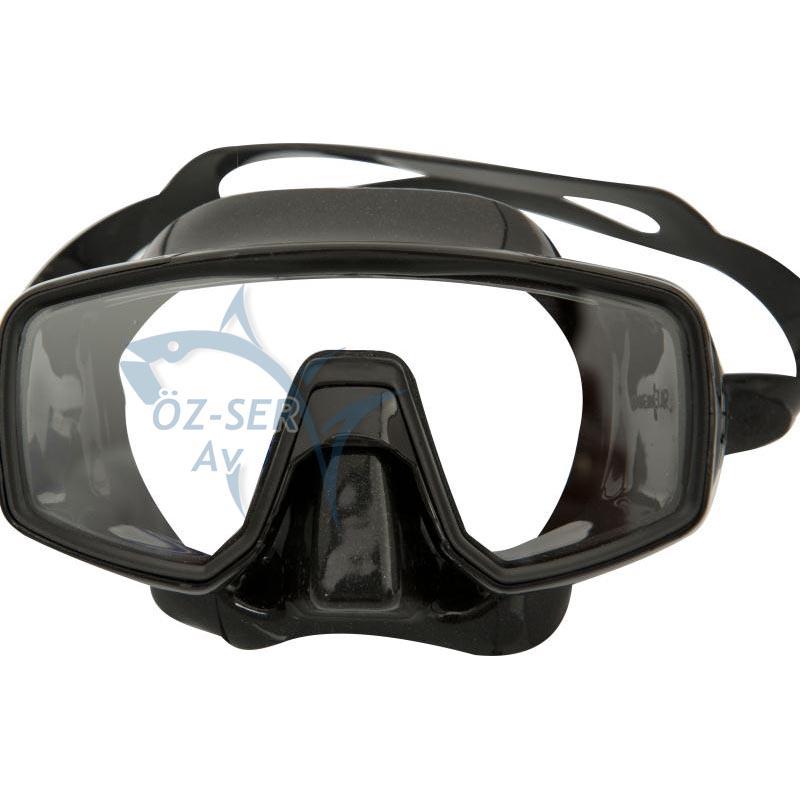 Apnea Ultra Silikon Maske Siyah,Sert Plastik Ana Çerçeveye Sahip Düşük İç Hacimli Kaliteli Silikon Maske