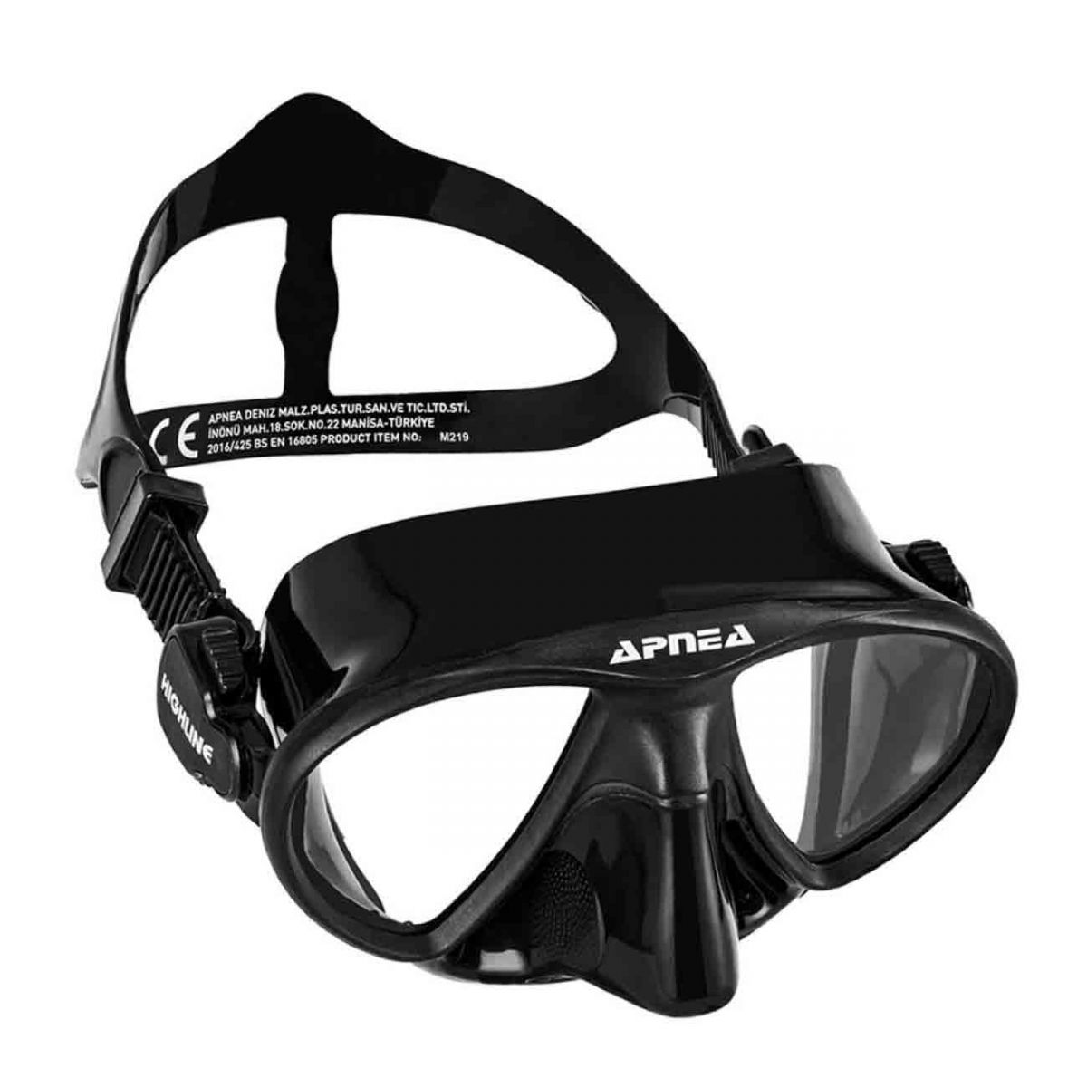 Apnea Highline Siyah Dalış Gözlüğü,Apnea kalitesinde uzun yıllar kullanabileceğiniz siyah dalış gözlüğü