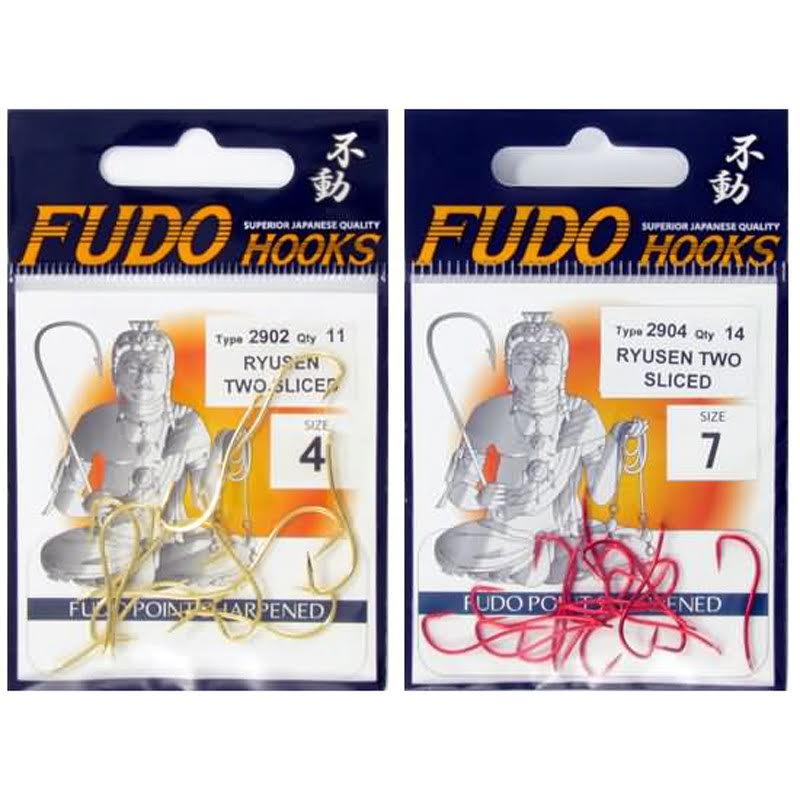 Fudo Ryusen Two Sliced Red (RD) 2904,Kavisli Özel ,Çift Tırnaklı Uzun Sırt,Çapraz Avcı Japon İğnesi
